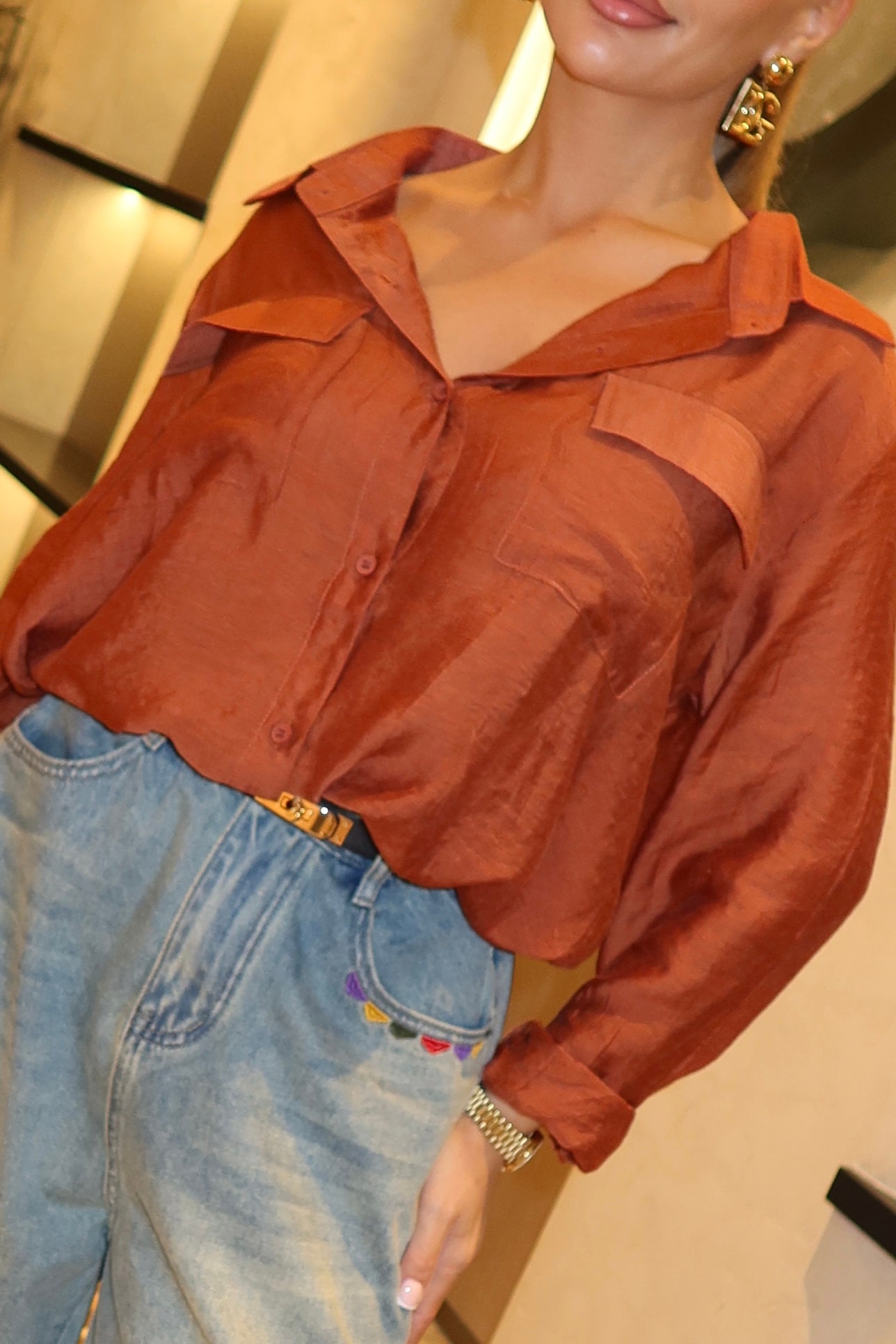 Rusty Orange Iconic Top