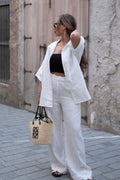 Arctic White Linen Two-Piece