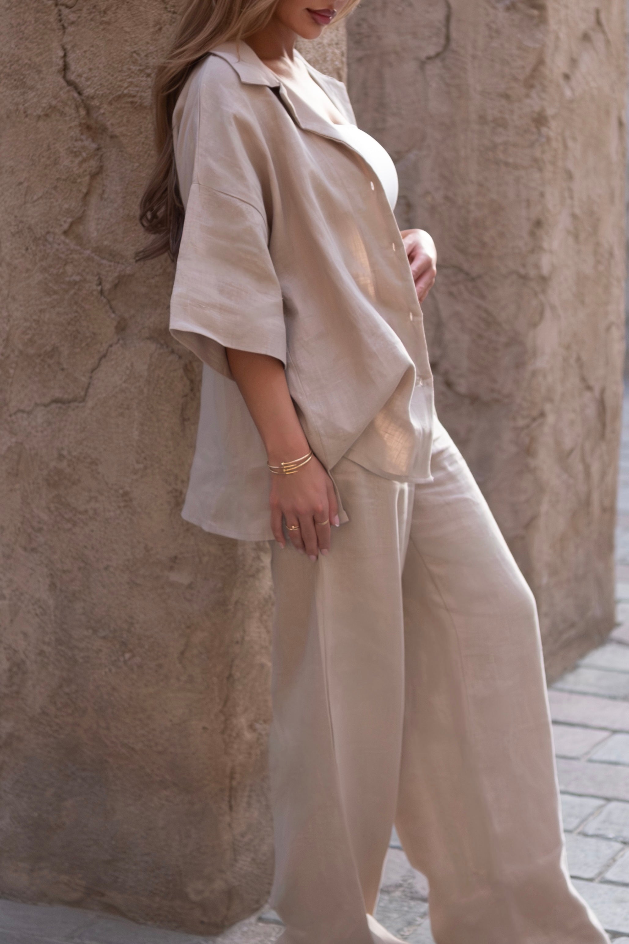 Oat Linen Two-Piece