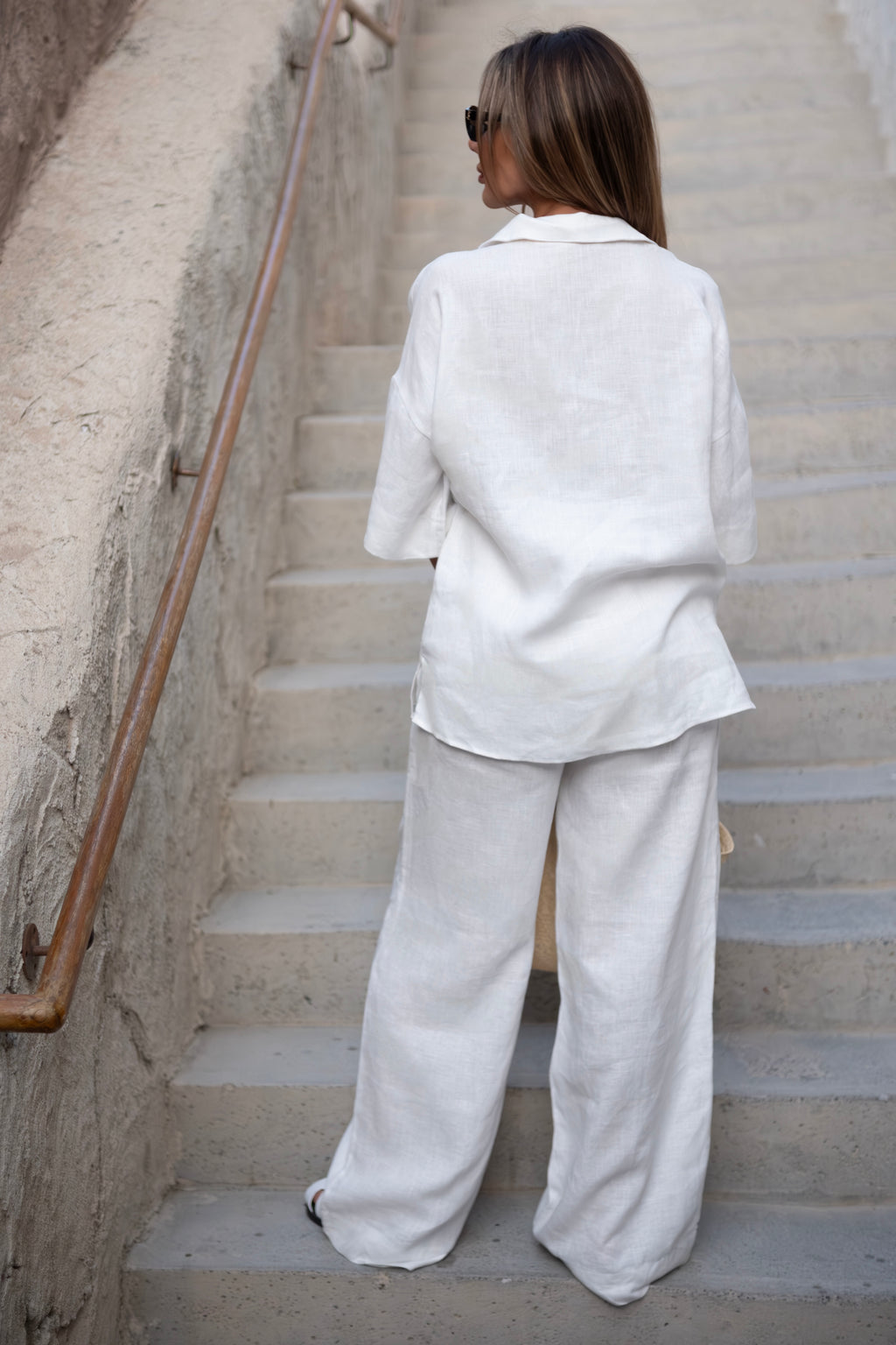 Arctic White Linen Two-Piece