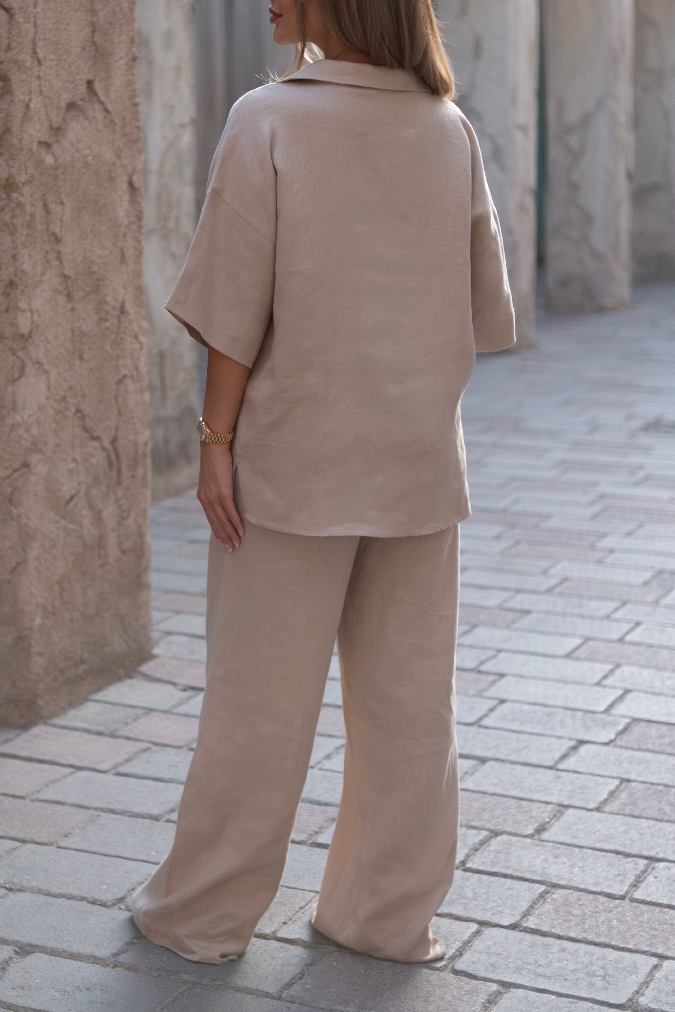 Oat Linen Two-Piece